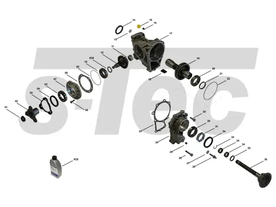 Differentialgetriebe 1. Vorderachse S-TEC FD00052-RI Bild Differentialgetriebe 1. Vorderachse S-TEC FD00052-RI