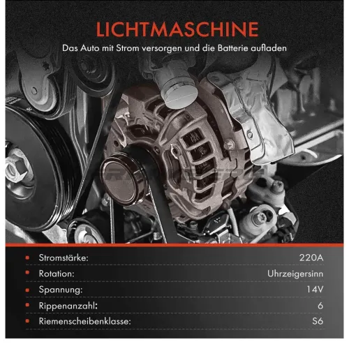 Generator 12 V Frankberg 5481FB0001820 Bild Generator 12 V Frankberg 5481FB0001820