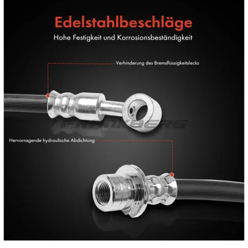 Bremsschlauch Vorderachse links Frankberg 5481FB0004572 Bild Bremsschlauch Vorderachse links Frankberg 5481FB0004572