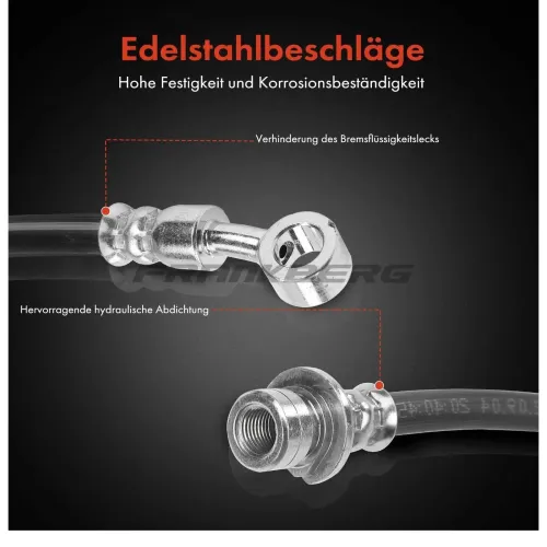 Bremsschlauch Vorderachse rechts Frankberg 5481FB0004573 Bild Bremsschlauch Vorderachse rechts Frankberg 5481FB0004573