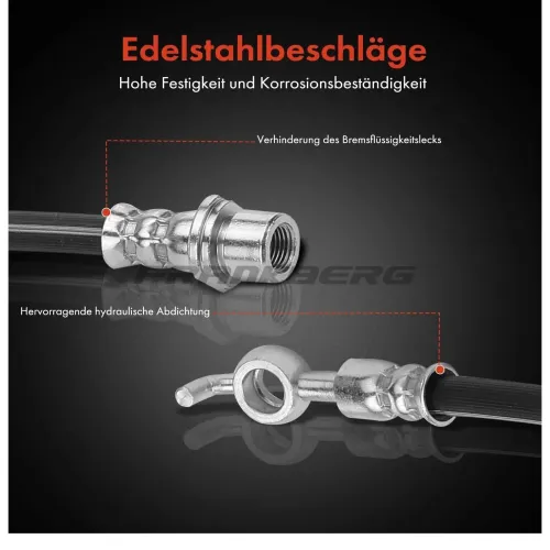 Bremsschlauch vorne links Frankberg 5481FB0004883 Bild Bremsschlauch vorne links Frankberg 5481FB0004883