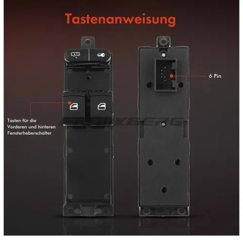 Schalter, Fensterheber 12 V Frankberg 5481FB0005300 Bild Schalter, Fensterheber 12 V Frankberg 5481FB0005300