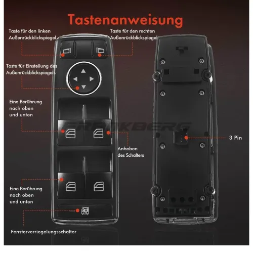 Schalter, Fensterheber Frankberg 5481FB0006382 Bild Schalter, Fensterheber Frankberg 5481FB0006382