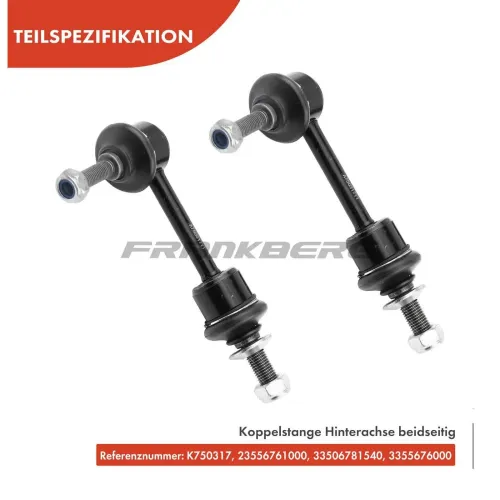 Lagerung, Stabilisatorkoppelstange Hinterachse beidseitig Frankberg 5481FB0006555 Bild Lagerung, Stabilisatorkoppelstange Hinterachse beidseitig Frankberg 5481FB0006555