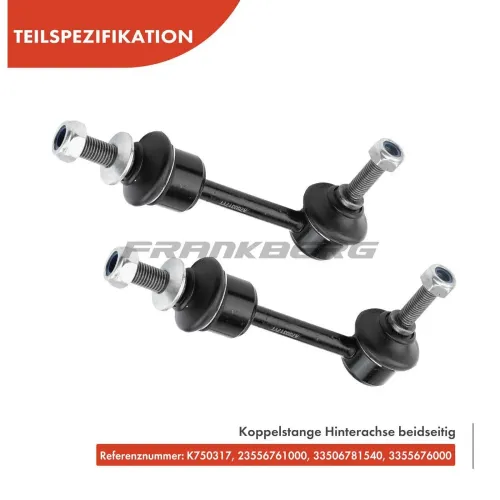 Lagerung, Stabilisatorkoppelstange Hinterachse beidseitig Frankberg 5481FB0006555 Bild Lagerung, Stabilisatorkoppelstange Hinterachse beidseitig Frankberg 5481FB0006555