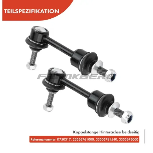 Lagerung, Stabilisatorkoppelstange Hinterachse beidseitig Frankberg 5481FB0006555 Bild Lagerung, Stabilisatorkoppelstange Hinterachse beidseitig Frankberg 5481FB0006555