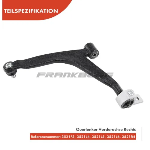 Lenker, Radaufhängung Vorderachse rechts Frankberg 5481FB0006751 Bild Lenker, Radaufhängung Vorderachse rechts Frankberg 5481FB0006751
