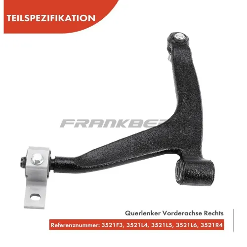 Lenker, Radaufhängung Vorderachse rechts Frankberg 5481FB0006751 Bild Lenker, Radaufhängung Vorderachse rechts Frankberg 5481FB0006751