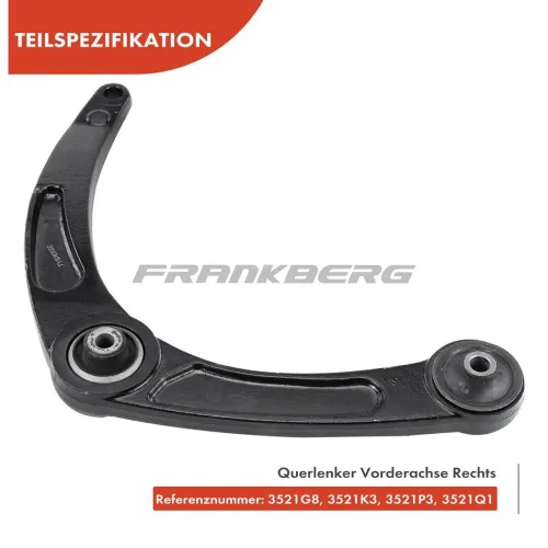 Lenker, Radaufhängung Vorderachse rechts Frankberg 5481FB0006752 Bild Lenker, Radaufhängung Vorderachse rechts Frankberg 5481FB0006752