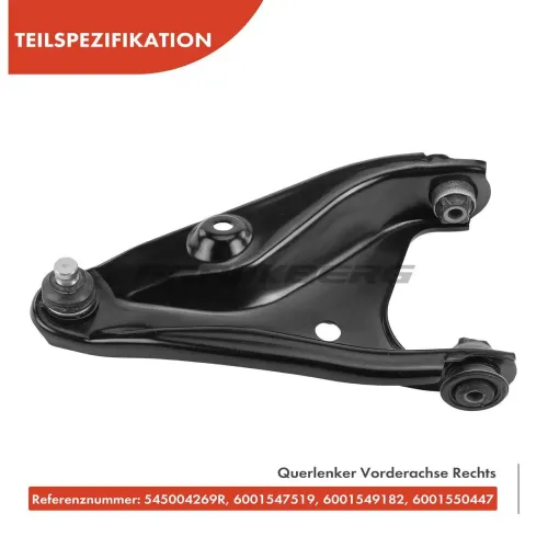 Lenker, Radaufhängung Vorderachse rechts Frankberg 5481FB0006760 Bild Lenker, Radaufhängung Vorderachse rechts Frankberg 5481FB0006760