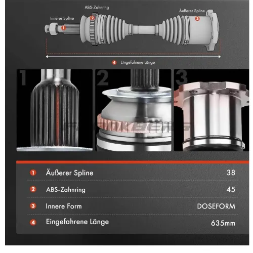 Antriebswelle Frankberg 5481FB0009616 Bild Antriebswelle Frankberg 5481FB0009616