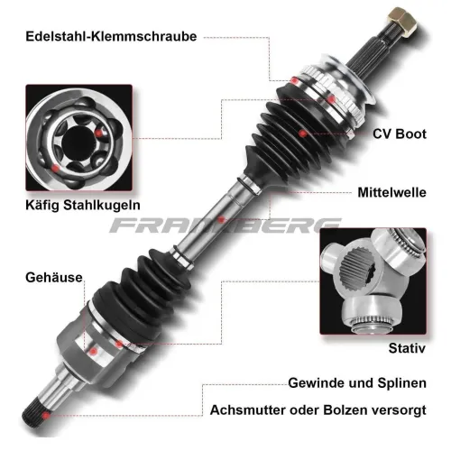 Antriebswelle Vorderachse rechts Frankberg 5481FB0009754 Bild Antriebswelle Vorderachse rechts Frankberg 5481FB0009754