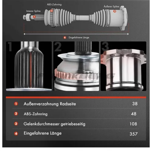 Antriebswelle Frankberg 5481FB0009784 Bild Antriebswelle Frankberg 5481FB0009784
