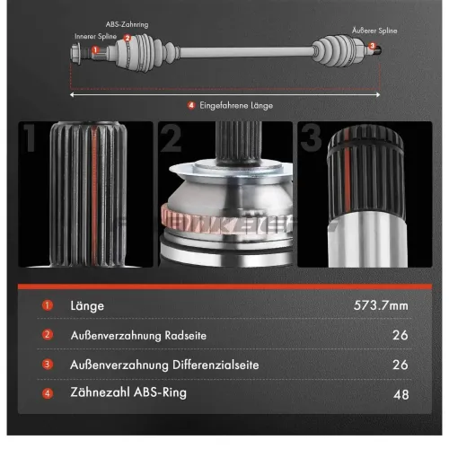 Antriebswelle vorne links Frankberg 5481FB0009837 Bild Antriebswelle vorne links Frankberg 5481FB0009837
