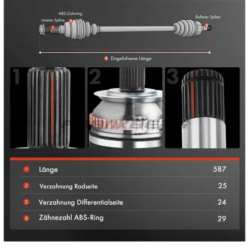 Antriebswelle vorne links Frankberg 5481FB0009875 Bild Antriebswelle vorne links Frankberg 5481FB0009875