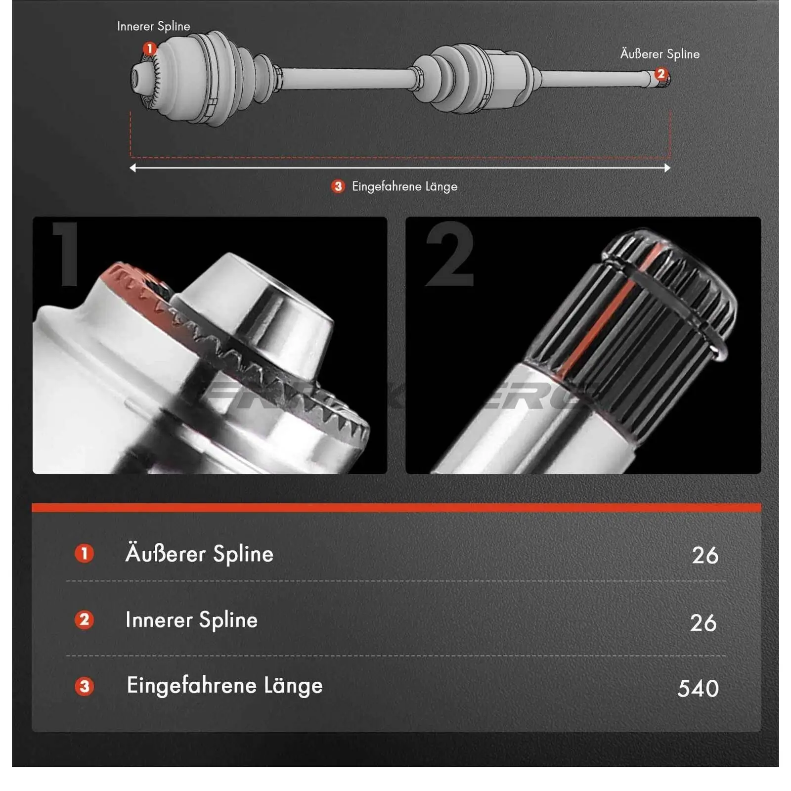 Antriebswelle vorne links Frankberg 5481FB0009931