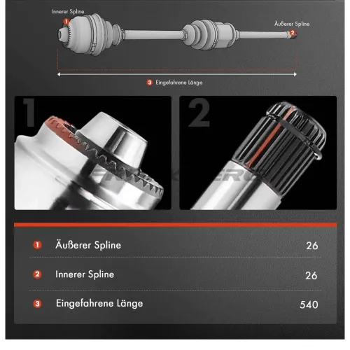 Antriebswelle vorne links Frankberg 5481FB0009931 Bild Antriebswelle vorne links Frankberg 5481FB0009931