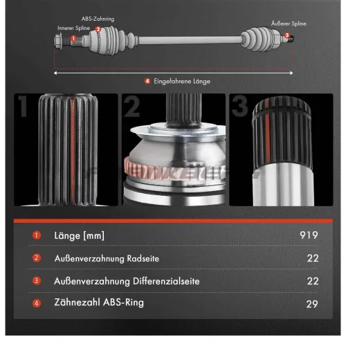 Antriebswelle vorne rechts Frankberg 5481FB0009938 Bild Antriebswelle vorne rechts Frankberg 5481FB0009938