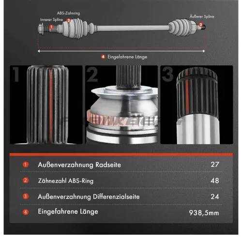 Antriebswelle vorne rechts Frankberg 5481FB0010046 Bild Antriebswelle vorne rechts Frankberg 5481FB0010046