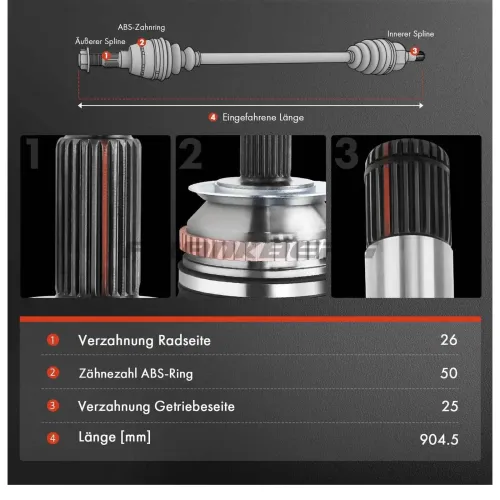 Antriebswelle vorne links Frankberg 5481FB0010125 Bild Antriebswelle vorne links Frankberg 5481FB0010125