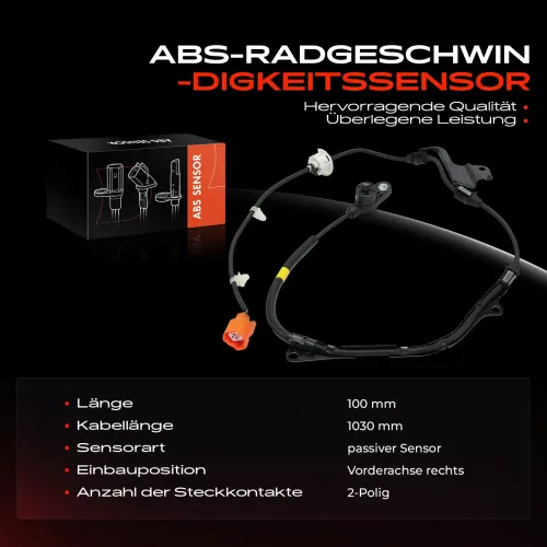 Sensor, Raddrehzahl Vorderachse rechts Frankberg 5481FB0000023 Bild Sensor, Raddrehzahl Vorderachse rechts Frankberg 5481FB0000023