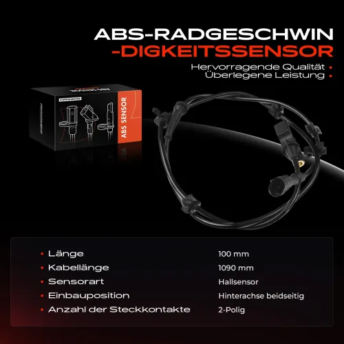 Sensor, Raddrehzahl Hinterachse beidseitig Frankberg 5481FB0000029 Bild Sensor, Raddrehzahl Hinterachse beidseitig Frankberg 5481FB0000029