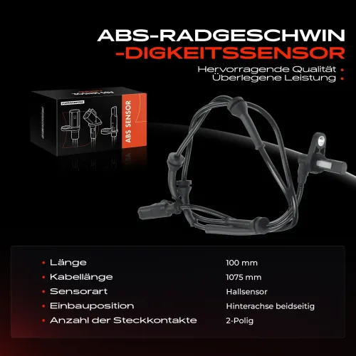 Sensor, Raddrehzahl Hinterachse beidseitig Frankberg 5481FB0000047 Bild Sensor, Raddrehzahl Hinterachse beidseitig Frankberg 5481FB0000047
