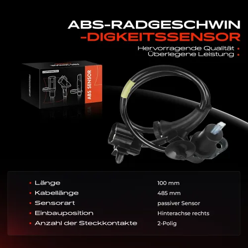 Sensor, Raddrehzahl Hinterachse rechts Frankberg 5481FB0000048 Bild Sensor, Raddrehzahl Hinterachse rechts Frankberg 5481FB0000048