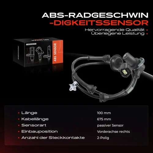 Sensor, Raddrehzahl Vorderachse rechts Frankberg 5481FB0000050 Bild Sensor, Raddrehzahl Vorderachse rechts Frankberg 5481FB0000050