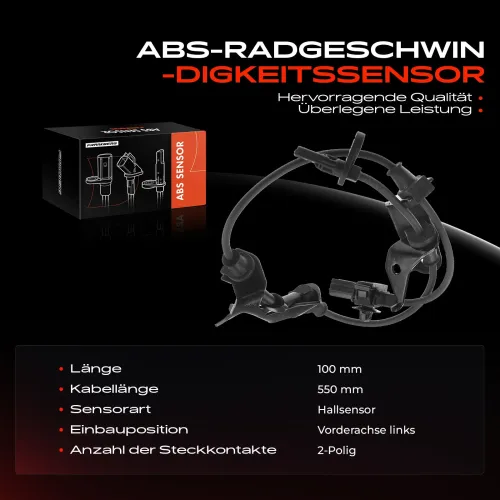 Sensor, Raddrehzahl Vorderachse links Frankberg 5481FB0000056 Bild Sensor, Raddrehzahl Vorderachse links Frankberg 5481FB0000056