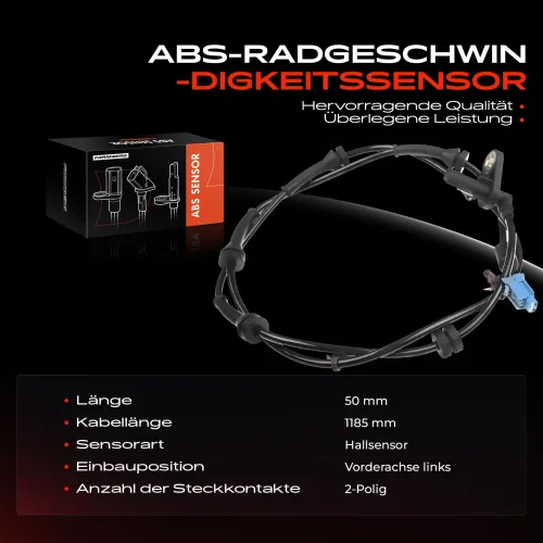 Sensor, Raddrehzahl Vorderachse links Frankberg 5481FB0000103 Bild Sensor, Raddrehzahl Vorderachse links Frankberg 5481FB0000103