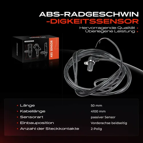 Sensor, Raddrehzahl Vorderachse beidseitig Frankberg 5481FB0000110 Bild Sensor, Raddrehzahl Vorderachse beidseitig Frankberg 5481FB0000110