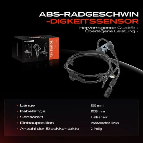 Sensor, Raddrehzahl Vorderachse links Frankberg 5481FB0000113 Bild Sensor, Raddrehzahl Vorderachse links Frankberg 5481FB0000113