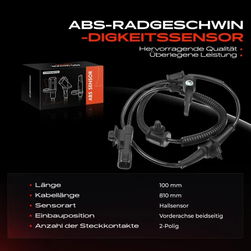 Sensor, Raddrehzahl Vorderachse beidseitig Frankberg 5481FB0000115 Bild Sensor, Raddrehzahl Vorderachse beidseitig Frankberg 5481FB0000115