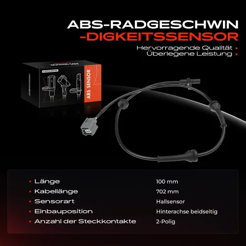 Sensor, Raddrehzahl Hinterachse beidseitig Frankberg 5481FB0000134 Bild Sensor, Raddrehzahl Hinterachse beidseitig Frankberg 5481FB0000134