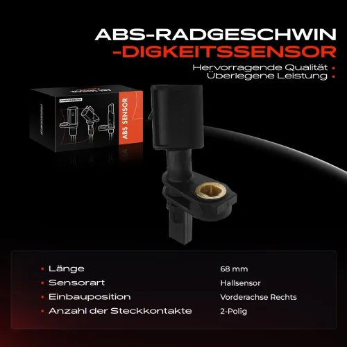 Sensor, Raddrehzahl Vorderachse rechts Frankberg 5481FB0000143 Bild Sensor, Raddrehzahl Vorderachse rechts Frankberg 5481FB0000143