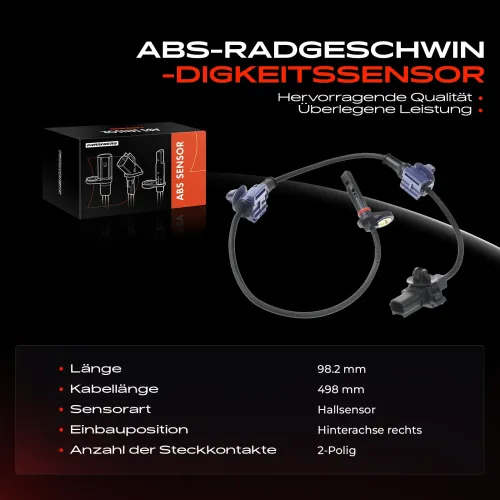 Sensor, Raddrehzahl Hinterachse rechts Frankberg 5481FB0000150 Bild Sensor, Raddrehzahl Hinterachse rechts Frankberg 5481FB0000150