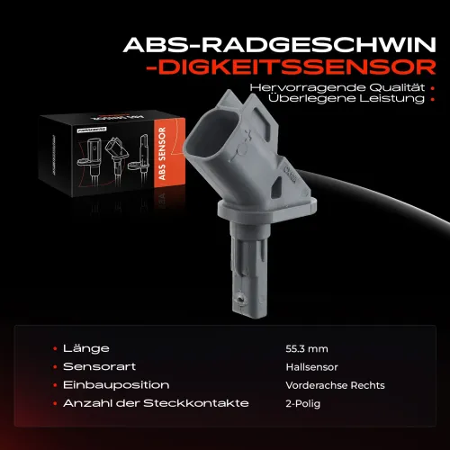 Sensor, Raddrehzahl Vorderachse rechts Frankberg 5481FB0000156 Bild Sensor, Raddrehzahl Vorderachse rechts Frankberg 5481FB0000156