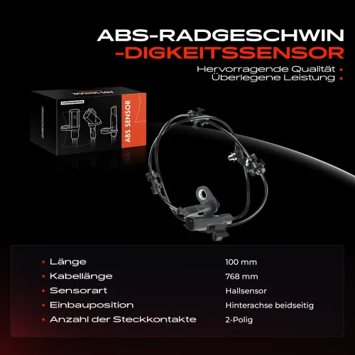 Sensor, Raddrehzahl Hinterachse beidseitig Frankberg 5481FB0000191 Bild Sensor, Raddrehzahl Hinterachse beidseitig Frankberg 5481FB0000191