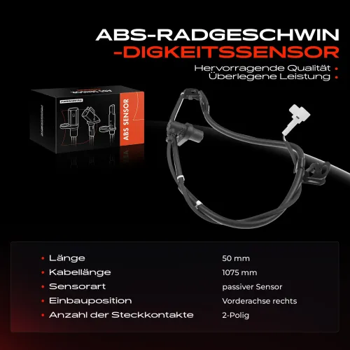 Sensor, Raddrehzahl Vorderachse rechts Frankberg 5481FB0000231 Bild Sensor, Raddrehzahl Vorderachse rechts Frankberg 5481FB0000231