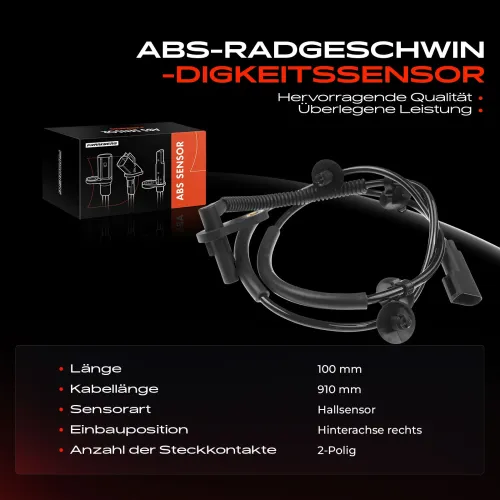 Sensor, Raddrehzahl Hinterachse rechts Frankberg 5481FB0000242 Bild Sensor, Raddrehzahl Hinterachse rechts Frankberg 5481FB0000242