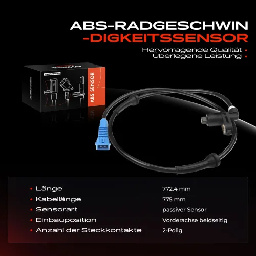 Sensor, Raddrehzahl Vorderachse beidseitig Frankberg 5481FB0000248 Bild Sensor, Raddrehzahl Vorderachse beidseitig Frankberg 5481FB0000248