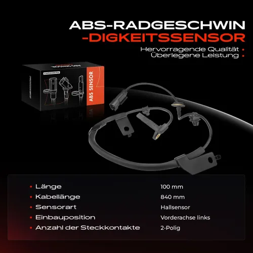 Sensor, Raddrehzahl Vorderachse links Frankberg 5481FB0000274 Bild Sensor, Raddrehzahl Vorderachse links Frankberg 5481FB0000274