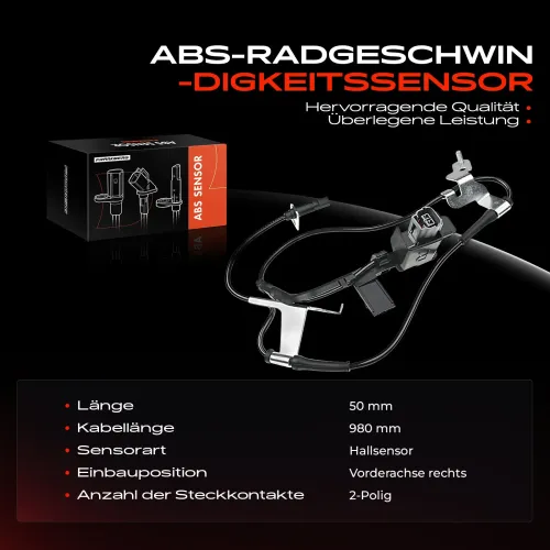 Sensor, Raddrehzahl Vorderachse rechts Frankberg 5481FB0000300 Bild Sensor, Raddrehzahl Vorderachse rechts Frankberg 5481FB0000300