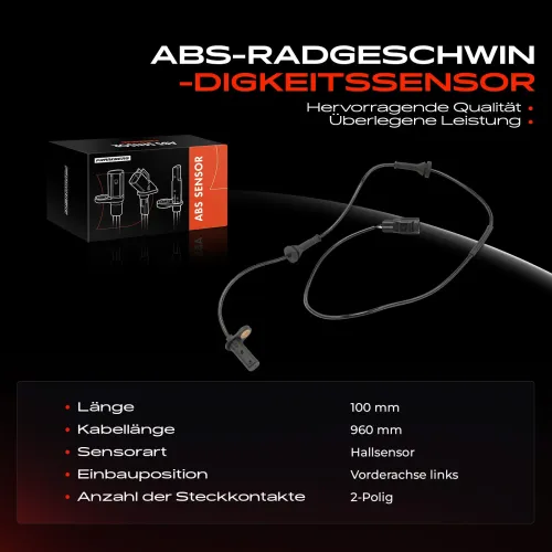 Sensor, Raddrehzahl Vorderachse links Frankberg 5481FB0000306 Bild Sensor, Raddrehzahl Vorderachse links Frankberg 5481FB0000306