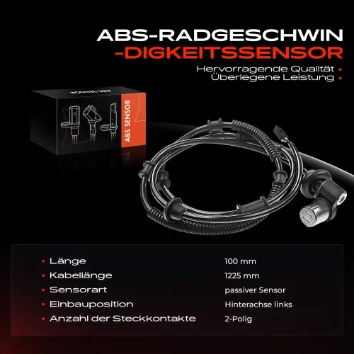 Sensor, Raddrehzahl Hinterachse links Frankberg 5481FB0000307 Bild Sensor, Raddrehzahl Hinterachse links Frankberg 5481FB0000307