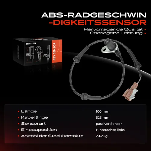Sensor, Raddrehzahl Hinterachse links Frankberg 5481FB0000325 Bild Sensor, Raddrehzahl Hinterachse links Frankberg 5481FB0000325