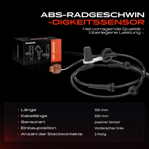 Sensor, Raddrehzahl Vorderachse links Frankberg 5481FB0000334 Bild Sensor, Raddrehzahl Vorderachse links Frankberg 5481FB0000334