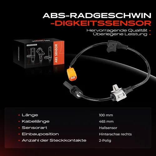Sensor, Raddrehzahl Hinterachse rechts Frankberg 5481FB0000342 Bild Sensor, Raddrehzahl Hinterachse rechts Frankberg 5481FB0000342