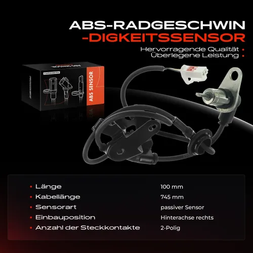 Sensor, Raddrehzahl Hinterachse rechts Frankberg 5481FB0000346 Bild Sensor, Raddrehzahl Hinterachse rechts Frankberg 5481FB0000346